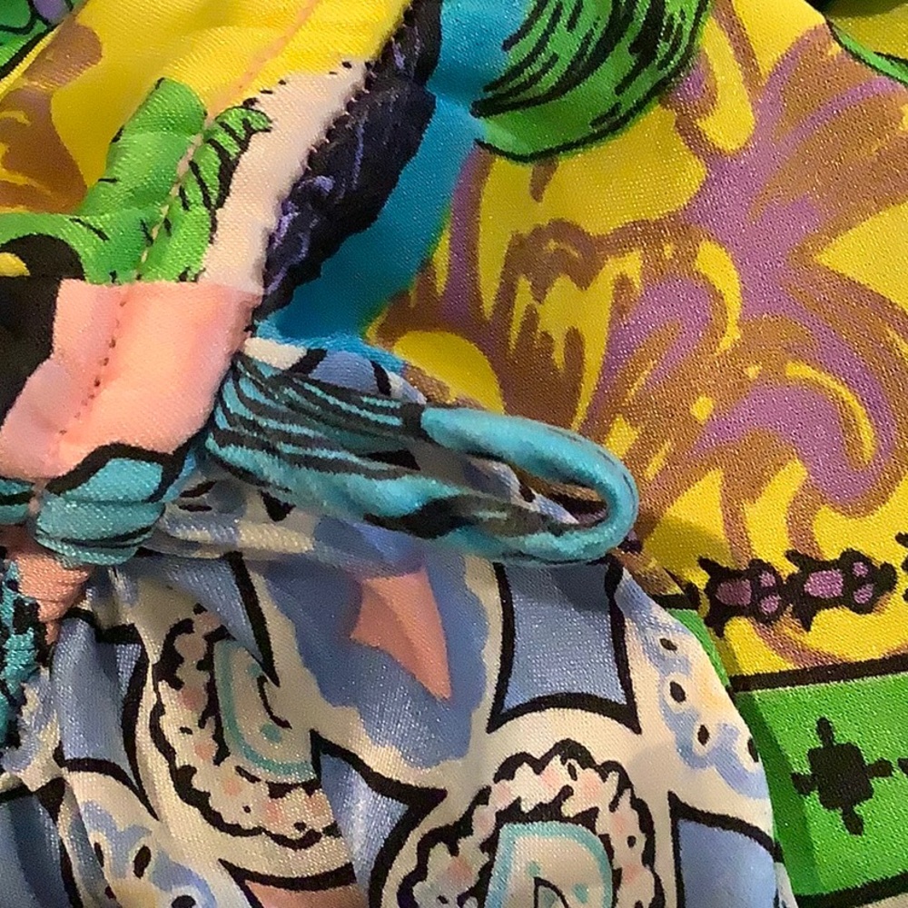 HALE BOB ANTHROPOLOGIE Silk Multicolor Boho Maximalist Luxe Vacation Dress XS - Picture 11 of 14